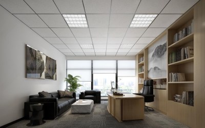 现代经理办公室3D模型下载